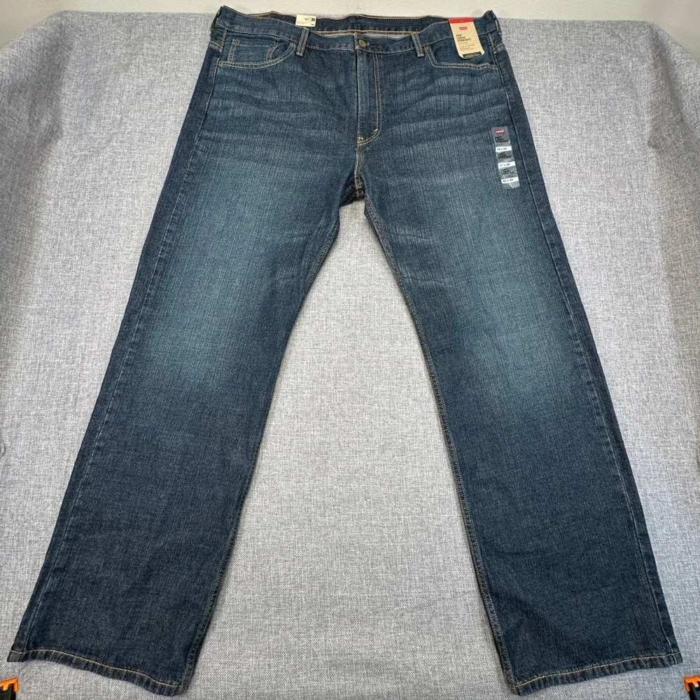 Levi's 569 Loose Straight Jeans Mens 42x34 Dark Wash Baggy Workwear Denim NEW